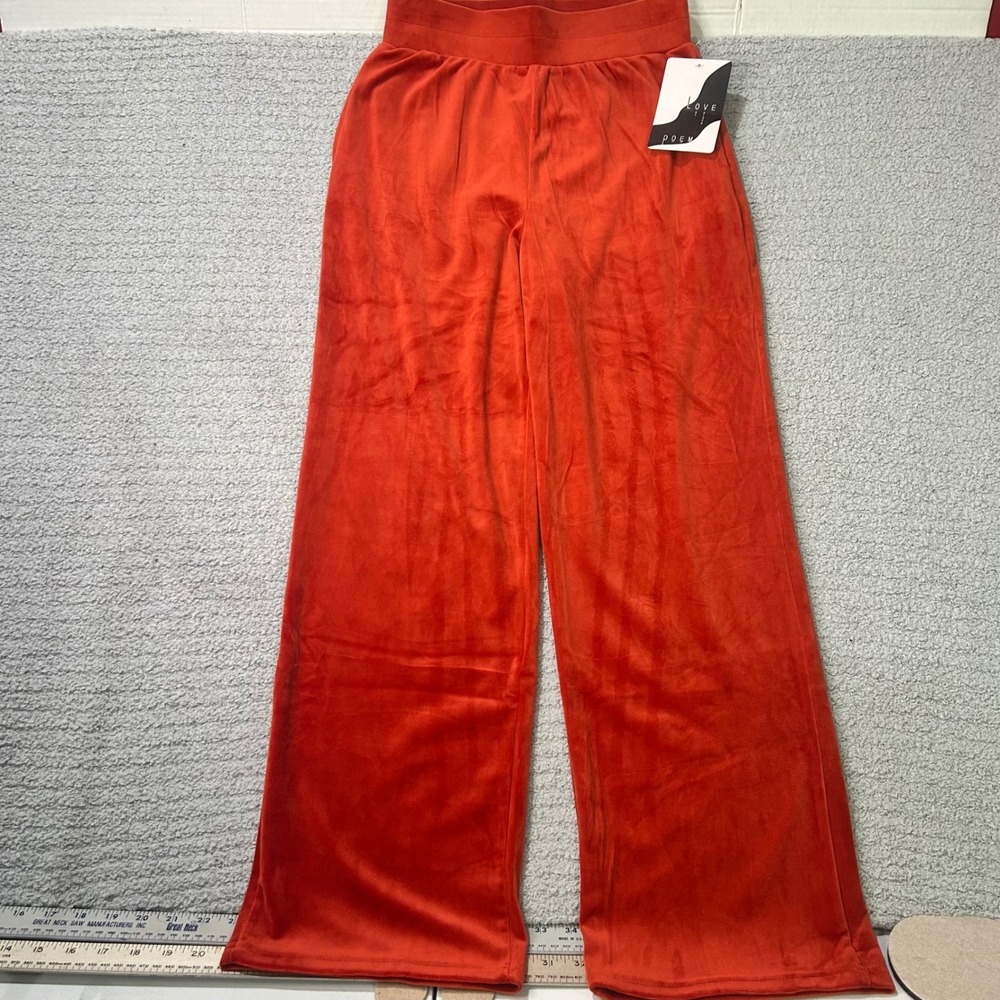 Love Poem Taylor-1‎ Wide Leg Pants Medium Scarlet Red Velvet Velour NWT Holiday